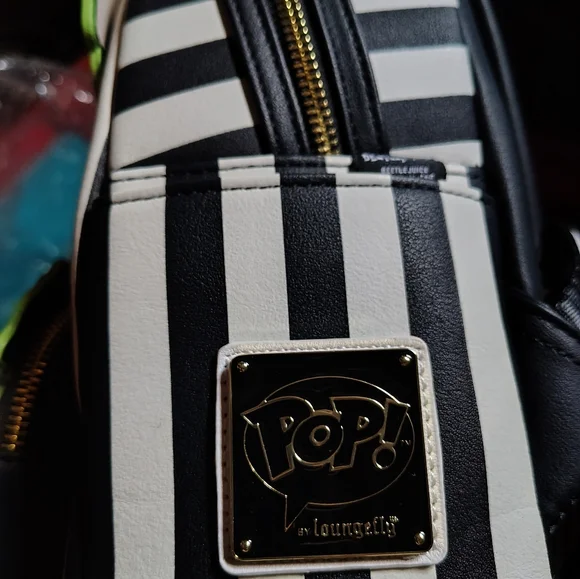 Beetlejuice Loungefly Bundle Backpack And Brush Set Collectable Loungefly Beetlejuice Chibi Bundle, Crossbody, Wallet  main image 3